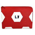 Louis Vuitton Red Leather Clutch Bag (Pre-Owned)