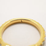 Christian Dior Gold Gold Plating Band Ring (Pre-Owned)