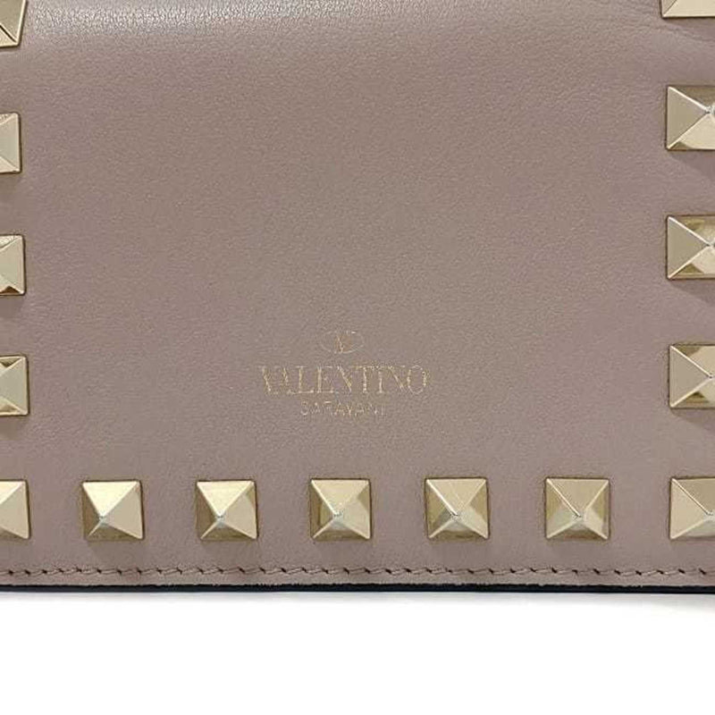 Valentino Garavani Pink Beige Leather Wallet (Bi-Fold) (Pre-Owned)