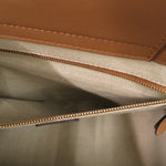 Jimmy Choo Beige Brown Canvas Leather Tote Bag (Pre-Owned)