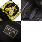 Fendi Black Brown Gold Nylon Backpack (Pre-Owned)