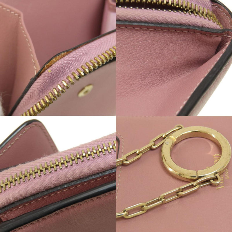 Valentino Garavani Pink Leather Wallet (Bi-Fold) (Pre-Owned)