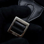 Fendi Black Canvas Leather Shoulder Bag (Pre-Owned)