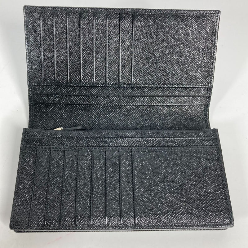 Bvlgari Black Leather Long Wallet (Bi-Fold) (Pre-Owned)