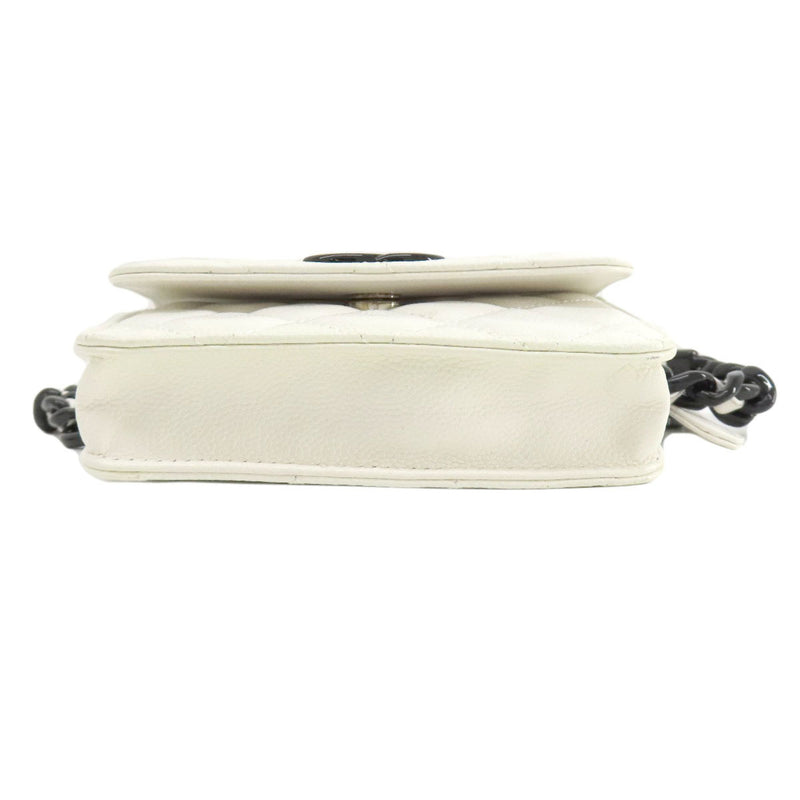 Chanel Black White Caviar Leather Fanny Pack (Pre-Owned)