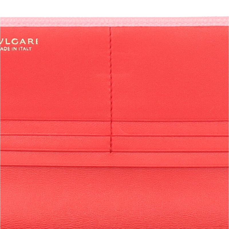 Bvlgari Bvlgari Bvlgari Pink Leather Long Wallet (Bi-Fold) (Pre-Owned)