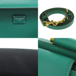 Unspecified Green Leather Handbag (Pre-Owned)