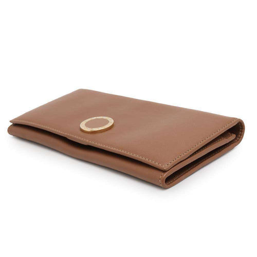 Bvlgari Brown Leather Long Wallet (Bi-Fold) (Pre-Owned)