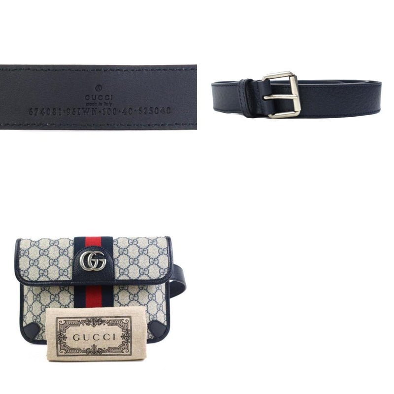 Gucci Ophidia Navy Gg Supreme Fanny Pack (Pre-Owned)