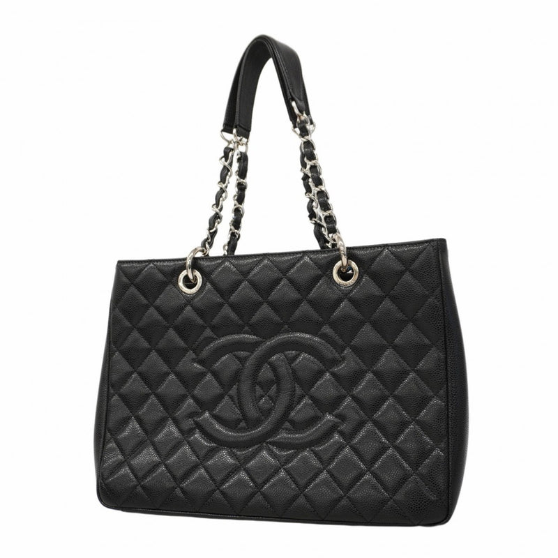 Chanel Black Caviar Leather Tote Bag (Pre-Owned)