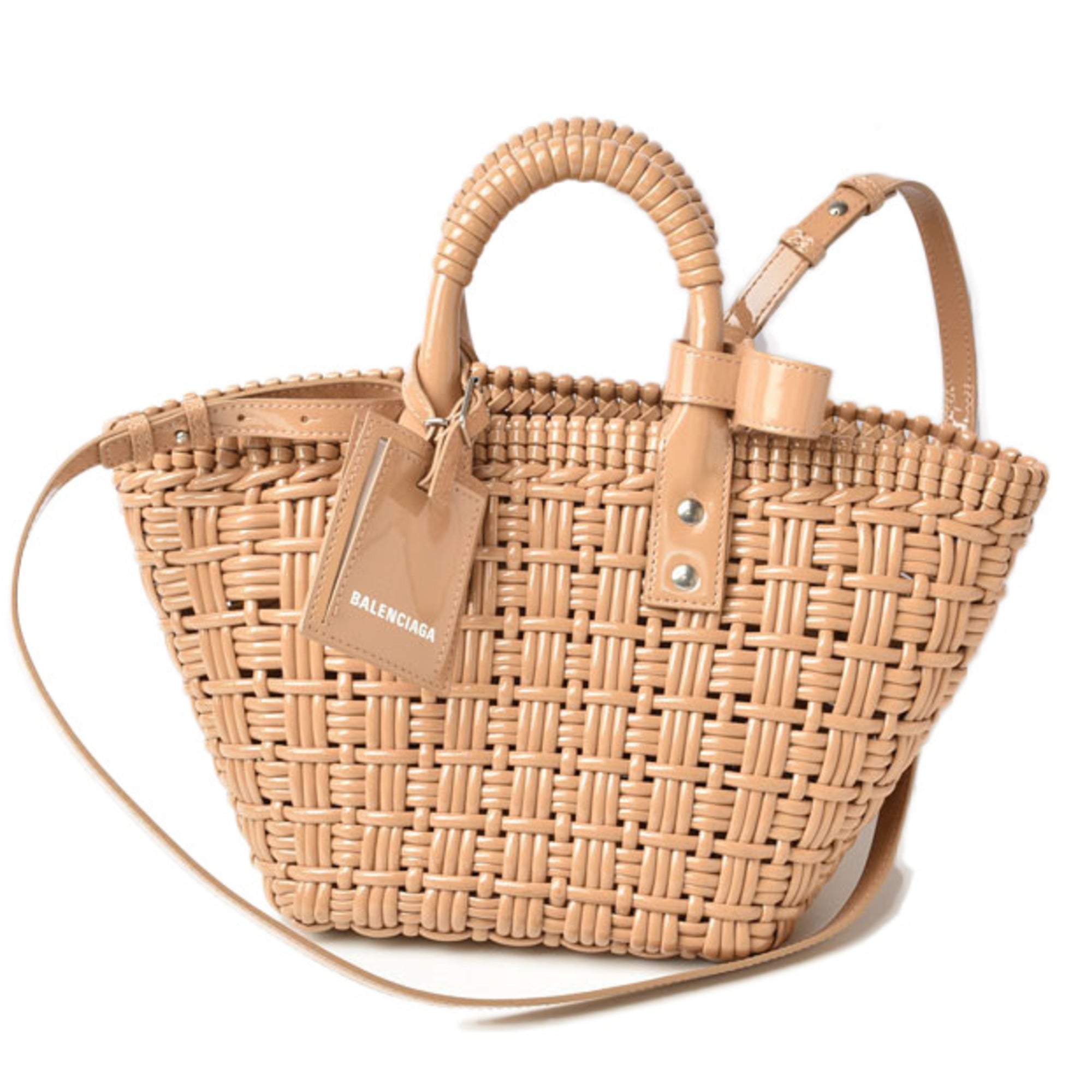 Balenciaga Beige Basket Handbag Shoulder Bag (Pre-Owned)