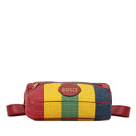 Gucci Multi-Color Red Color Canvas Leather Fanny Pack Pochette Sling Bag (Pre-Owned)