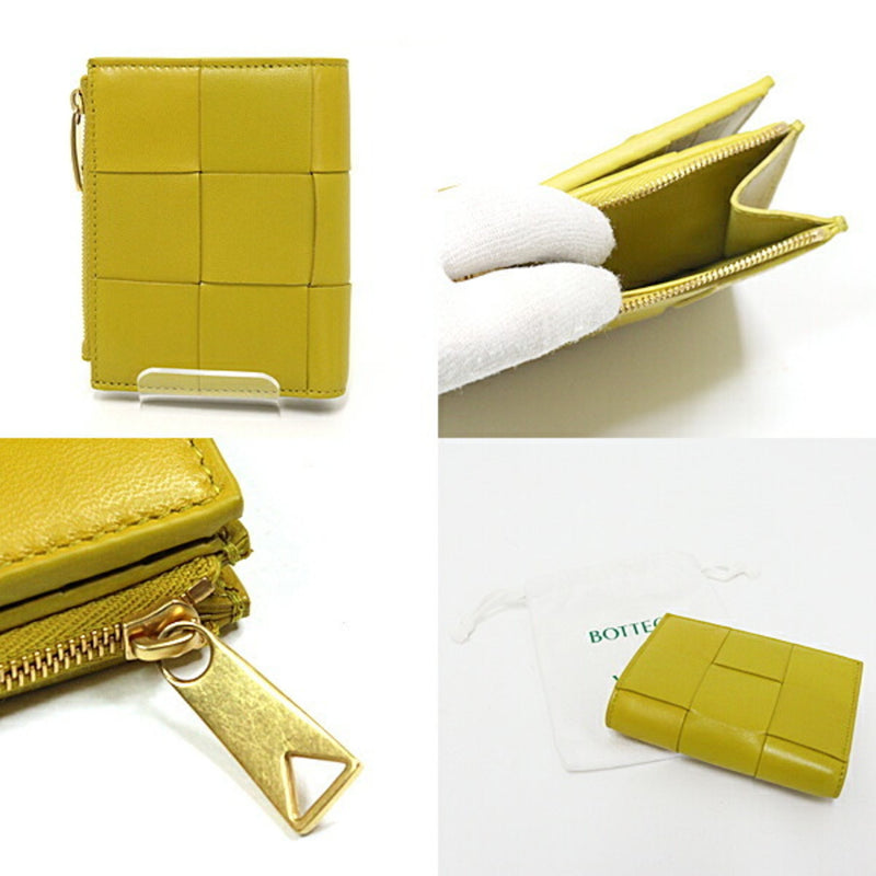 Bottega Veneta Yellow Intrecciato Wallet (Bi-Fold) (Pre-Owned)