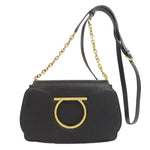 Salvatore Ferragamo Black Leather Shoulder Bag (Pre-Owned)