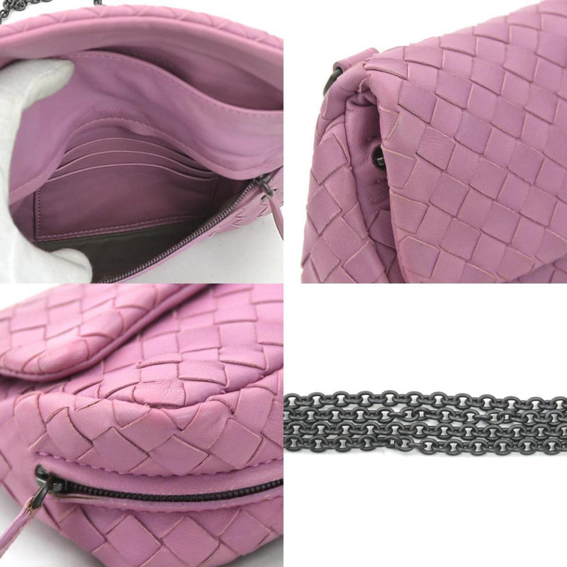 Bottega Veneta Purple Leather Shoulder Bag (Pre-Owned)