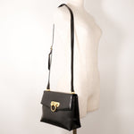 Salvatore Ferragamo Black Leather Shoulder Bag (Pre-Owned)