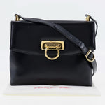 Salvatore Ferragamo Black Leather Shoulder Bag (Pre-Owned)