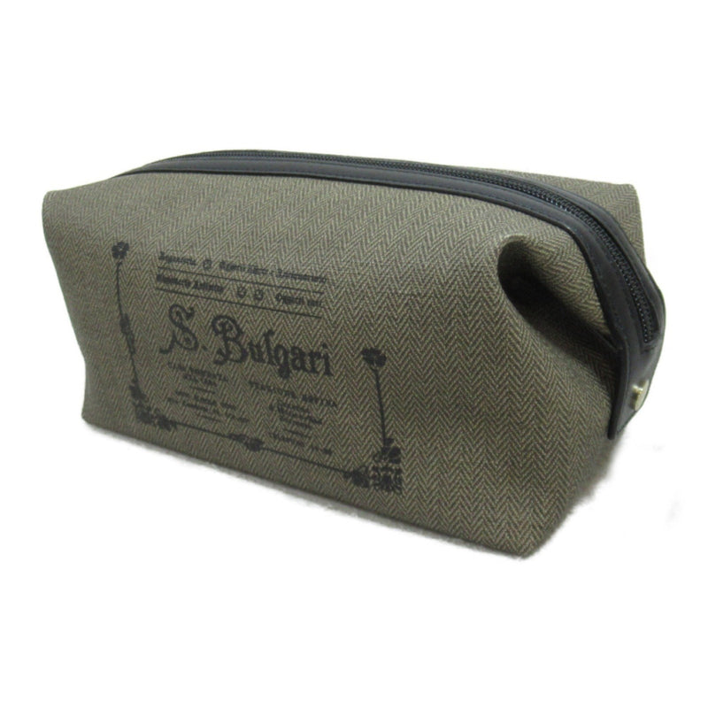 Bvlgari Brown Coated Canvas Pouch (Pre-Owned)