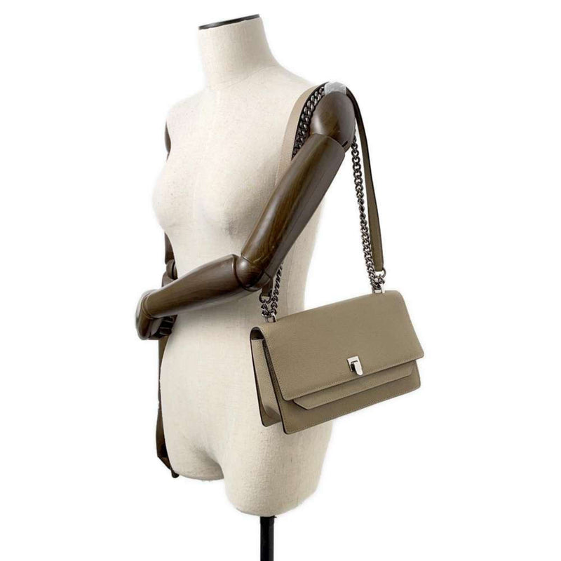 Valextra Beige Leather Shoulder Bag (Pre-Owned)