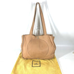 Fendi Beige Leather Shoulder Bag Tote Bag (Pre-Owned)