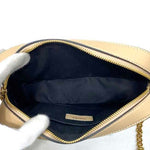 Versace Beige Leather Shoulder Bag (Pre-Owned)