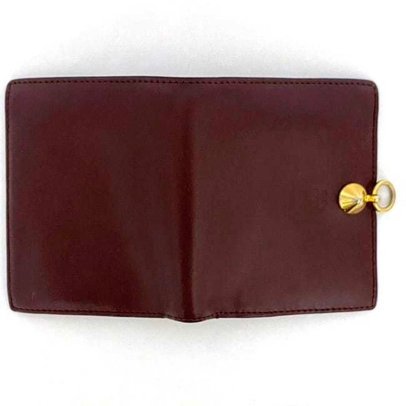 Fendi Beige Bordeaux Leather Wallet (Bi-Fold) (Pre-Owned)