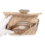 Fendi Beige Wool Leather Handbag (Pre-Owned)