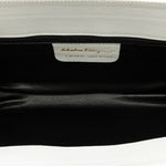 Salvatore Ferragamo Black White Leather Shoulder Bag (Pre-Owned)