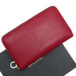 Bvlgari Bordeaux Leather Long Wallet (Bi-Fold) (Pre-Owned)