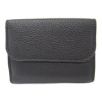 Chloé Black Leather Middle Wallet (Tri-Fold)