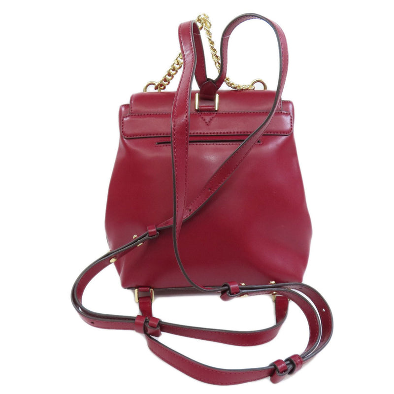 Michael Kors Red Color Leather Backpack (Pre-Owned)