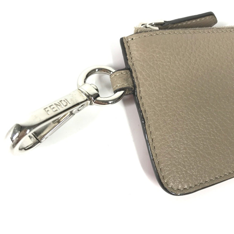 Fendi Beige Leather Coin Purse/Coin Case (Pre-Owned)