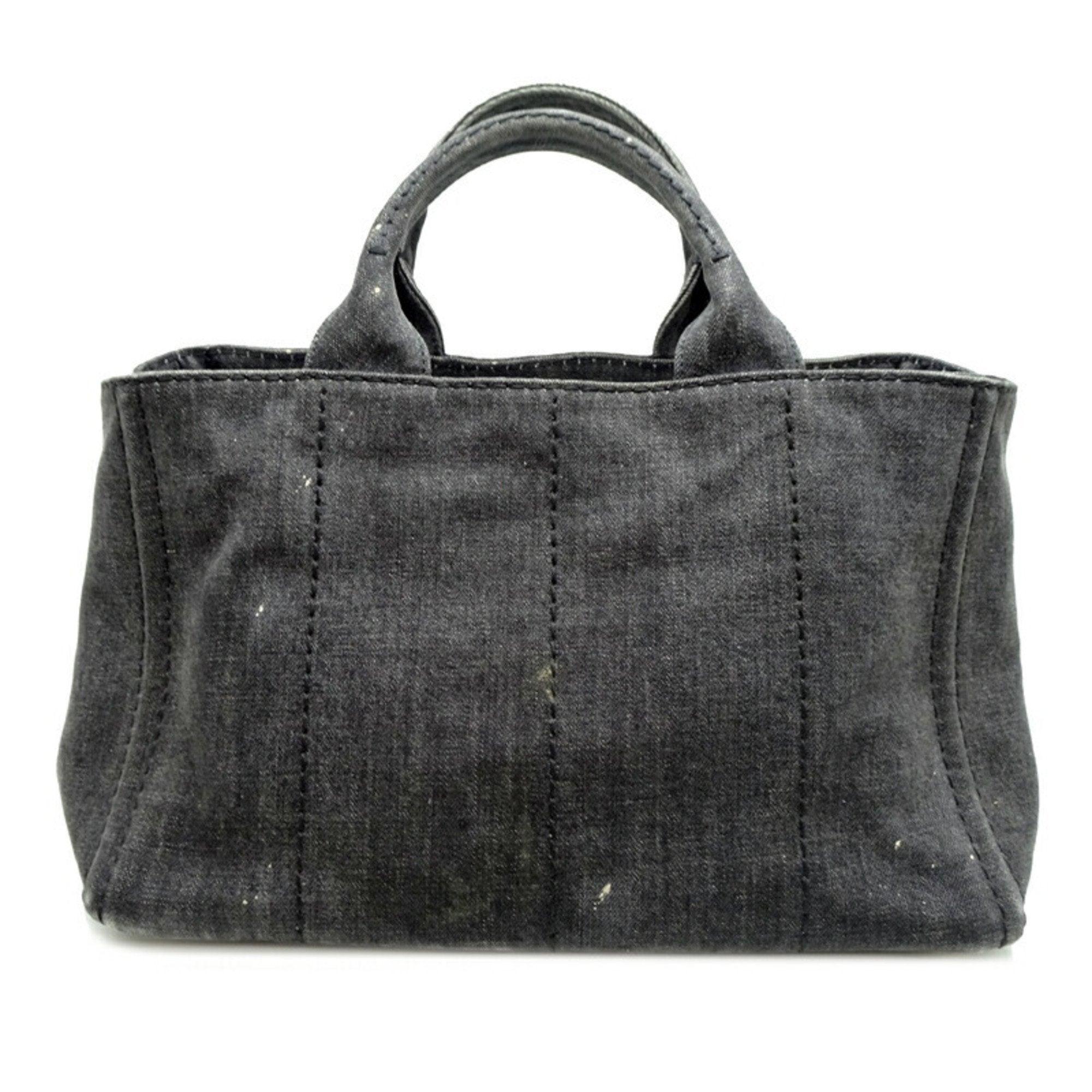 Prada Black Nero Denim Tote Bag (Pre-Owned)