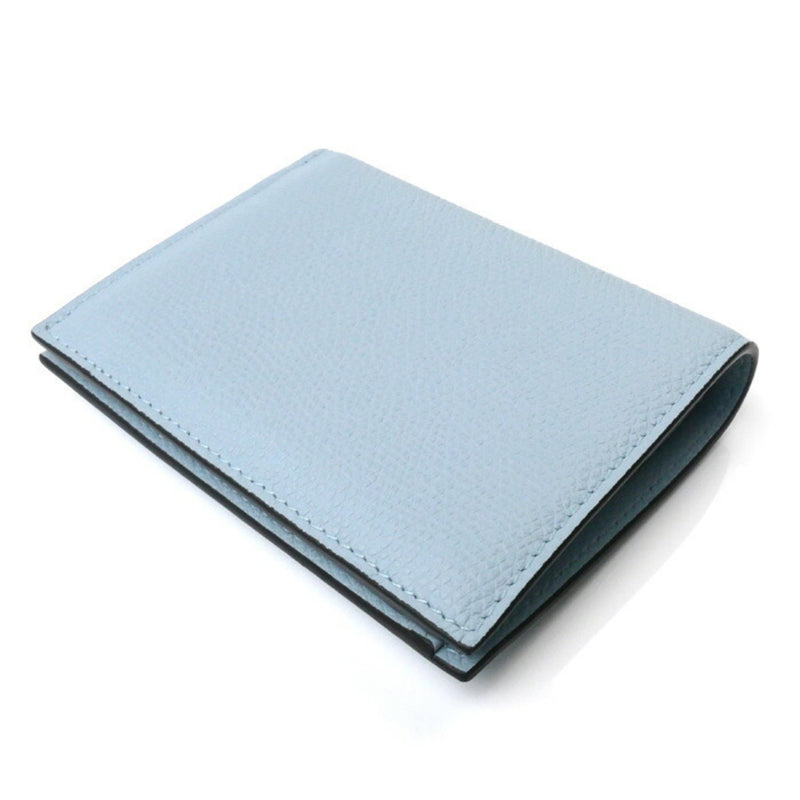 Valentino Garavani Light Blue Gray Leather Wallet (Bi-Fold) (Pre-Owned)