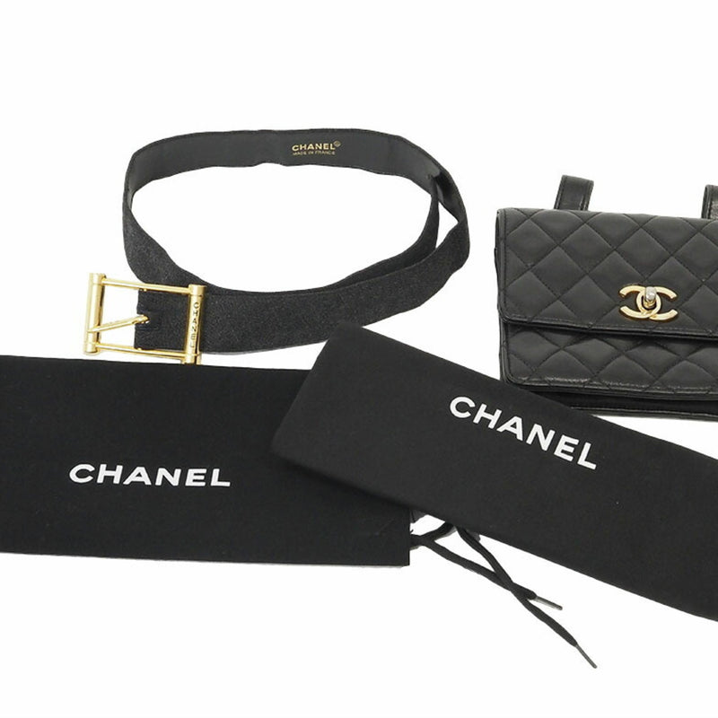 Chanel Black Leather Fanny Pack (Pre-Owned)