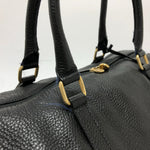 Fendi Black Leather Boston Bag (Pre-Owned)