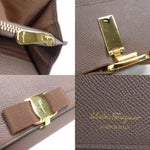 Salvatore Ferragamo Brown Leather Wallet (Tri-Fold) (Pre-Owned)