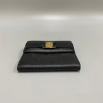 Salvatore Ferragamo Black Leather Wallet (Bi-Fold) (Pre-Owned)