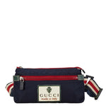 Gucci Green Navy Red Color Nylon Rubber Fanny Pack (Pre-Owned)