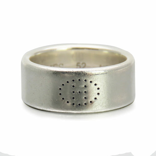 Hermes Silver Silver 925 Band Ring (Pre-Owned)