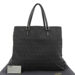 Fendi Black Canvas Leather Handbag (Pre-Owned)