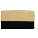 Celine Beige Black Gold Leather Long Wallet (Bi-Fold) (Pre-Owned)