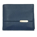 Bvlgari Navy Leather Bill Wallet (Bi-Fold) (Pre-Owned)