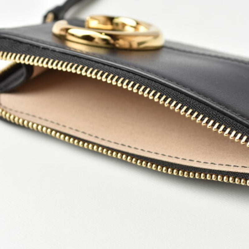 Chloé Black Leather Coin Purse/Coin Case