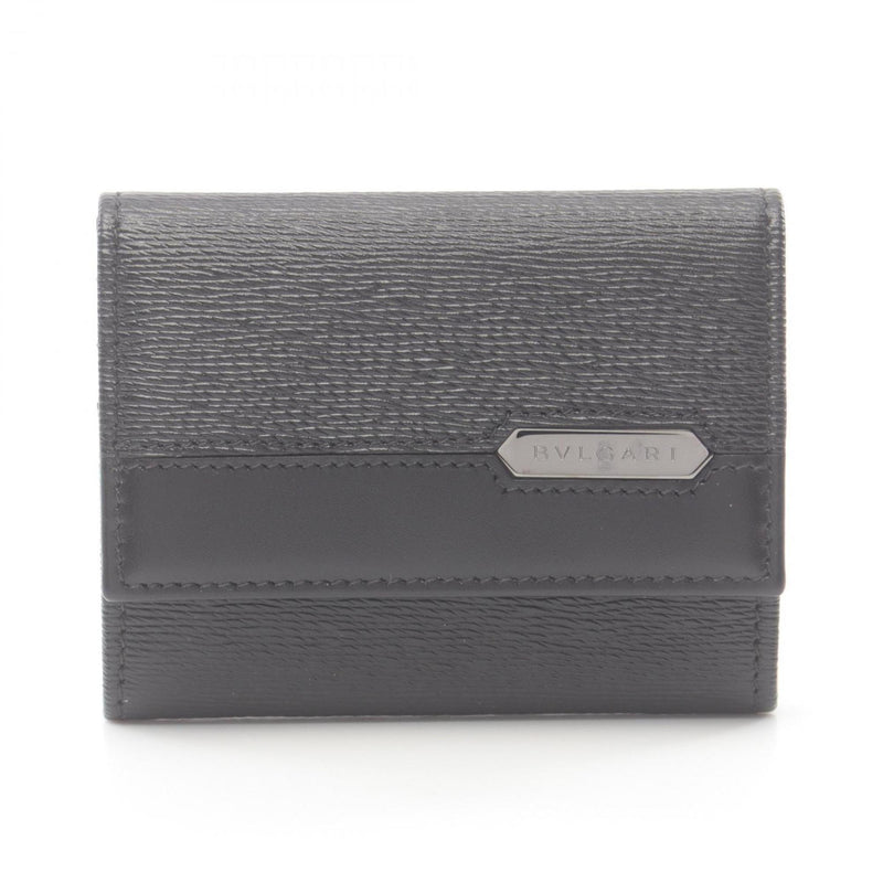 Bvlgari Black Leather Coin Purse/Coin Case