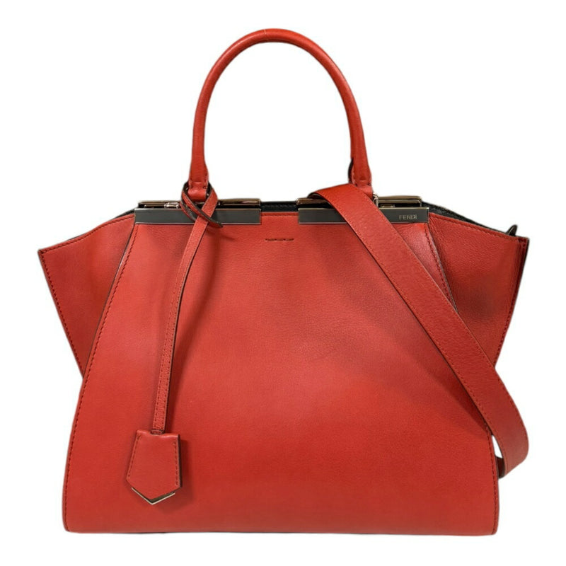 Fendi 3Jours Red Color Leather Shoulder Bag (Pre-Owned)