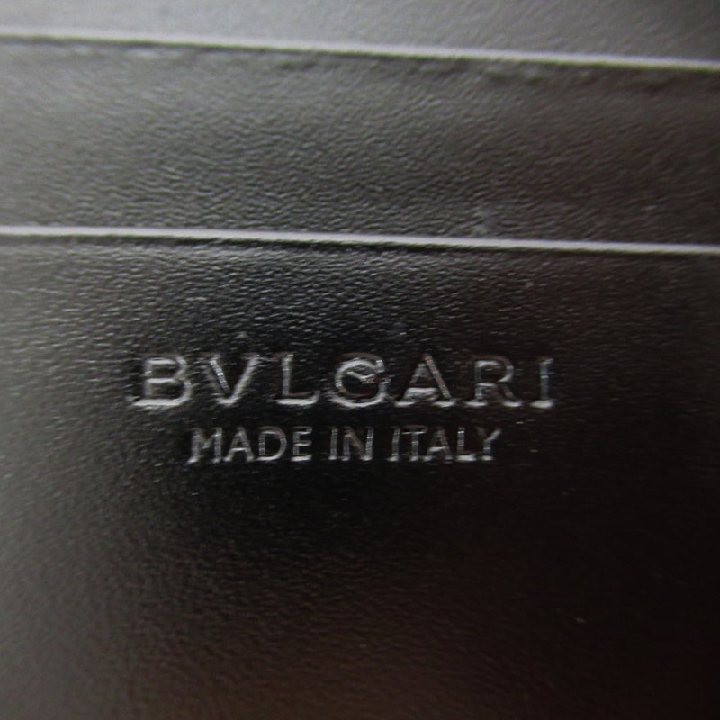 Bvlgari Black Leather Long Wallet (Bi-Fold) (Pre-Owned)