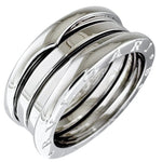 Bvlgari Silver White Gold (18K) Band Ring (Pre-Owned)