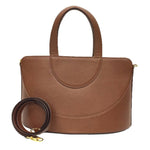 Bvlgari Brown Leather Handbag Shoulder Bag Tote Bag (Pre-Owned)