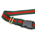 Gucci Black Green Red Color Leather Fanny Pack (Pre-Owned)